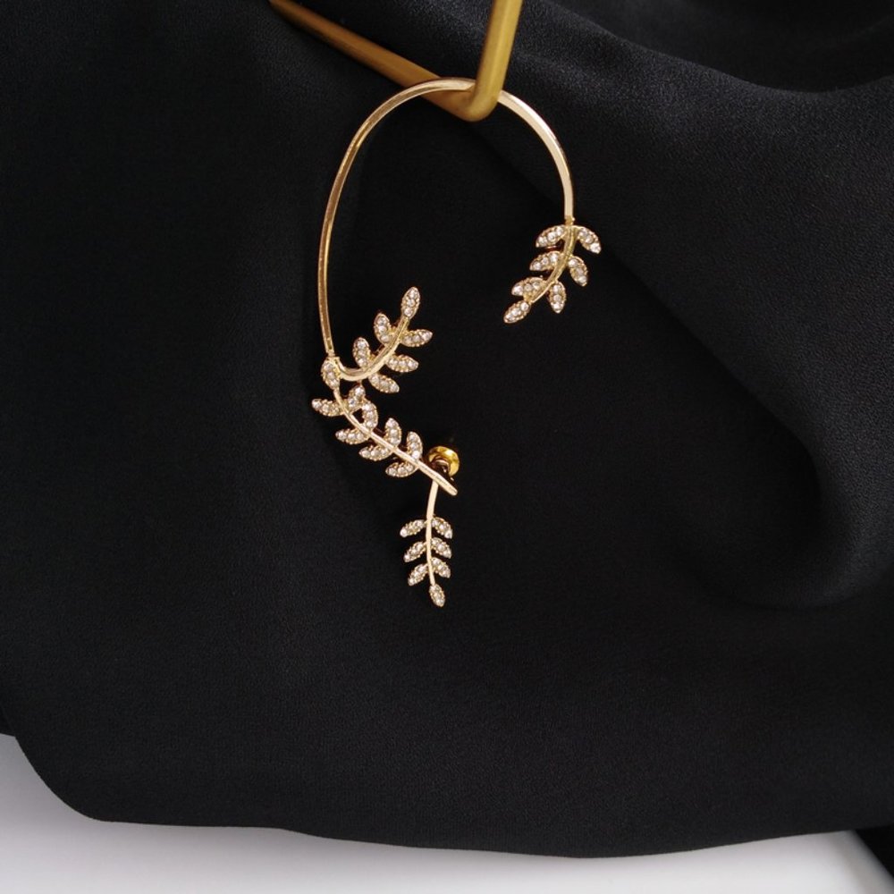 💙💕Last one Olive Leaf single Earring earcuff - Picture 3 of 9